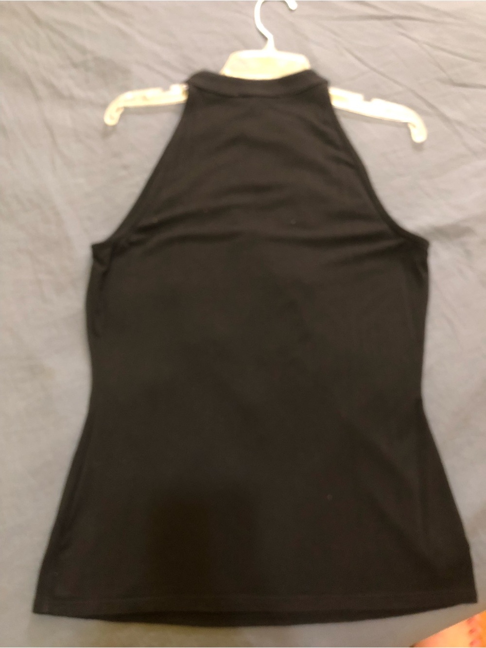 Black Ruffle-Front Halter Camisole - Picture 5 of 5